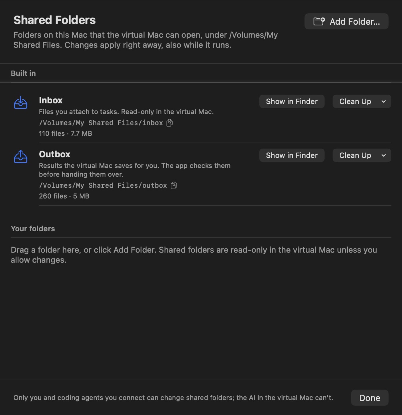 Shared folders