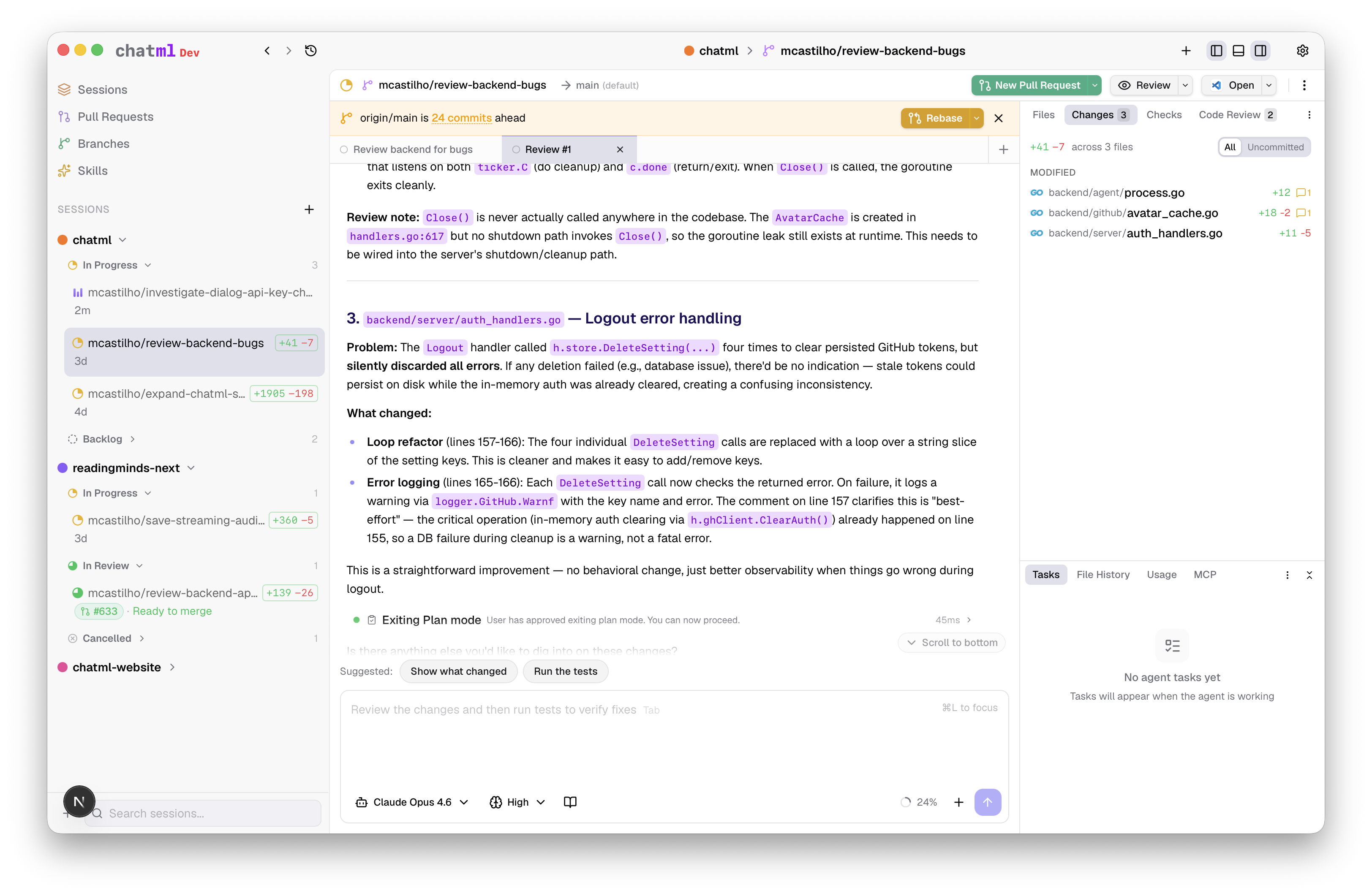 ChatML — AI coding agents running in parallel with isolated worktrees