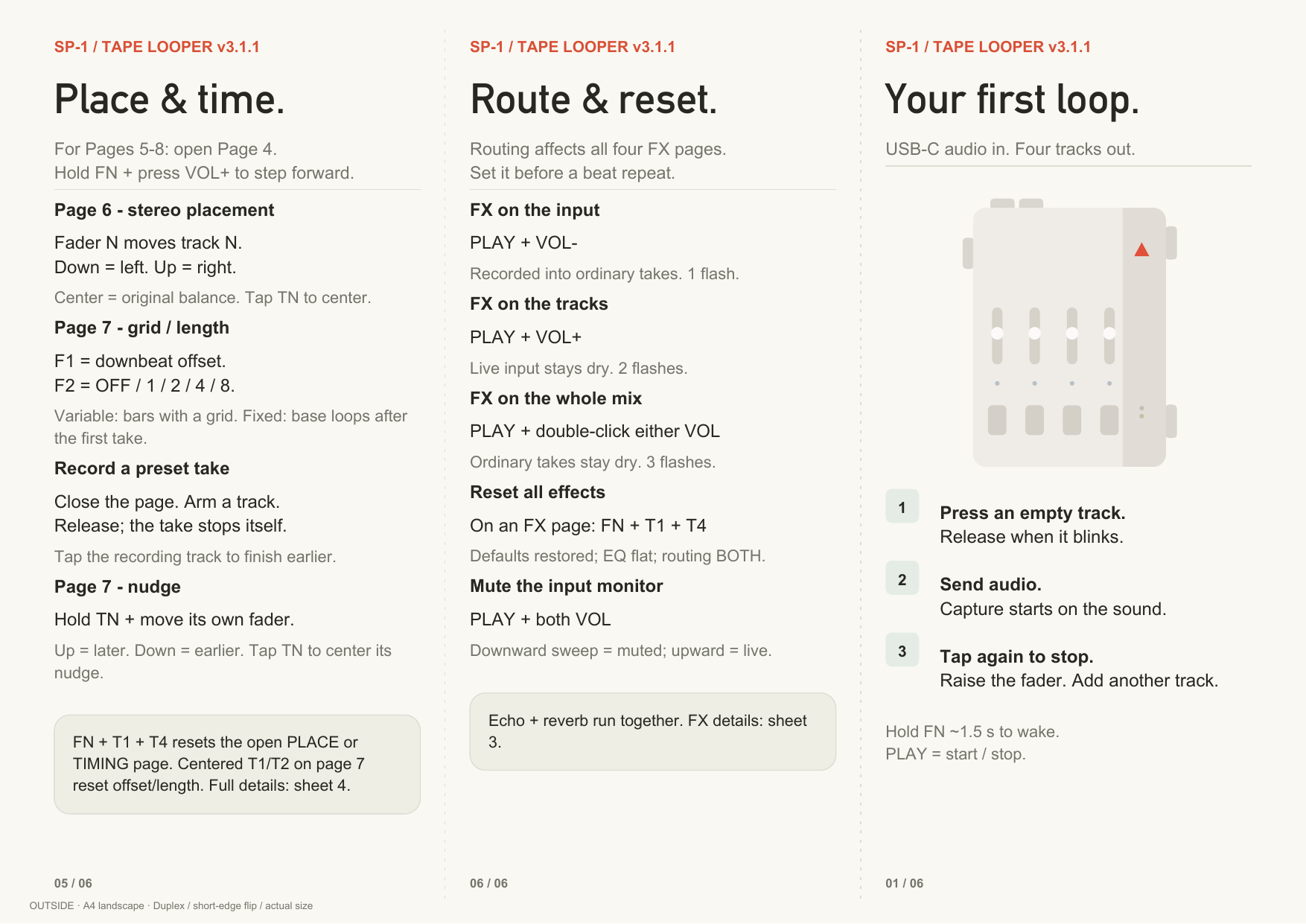 Pocket guide, outside