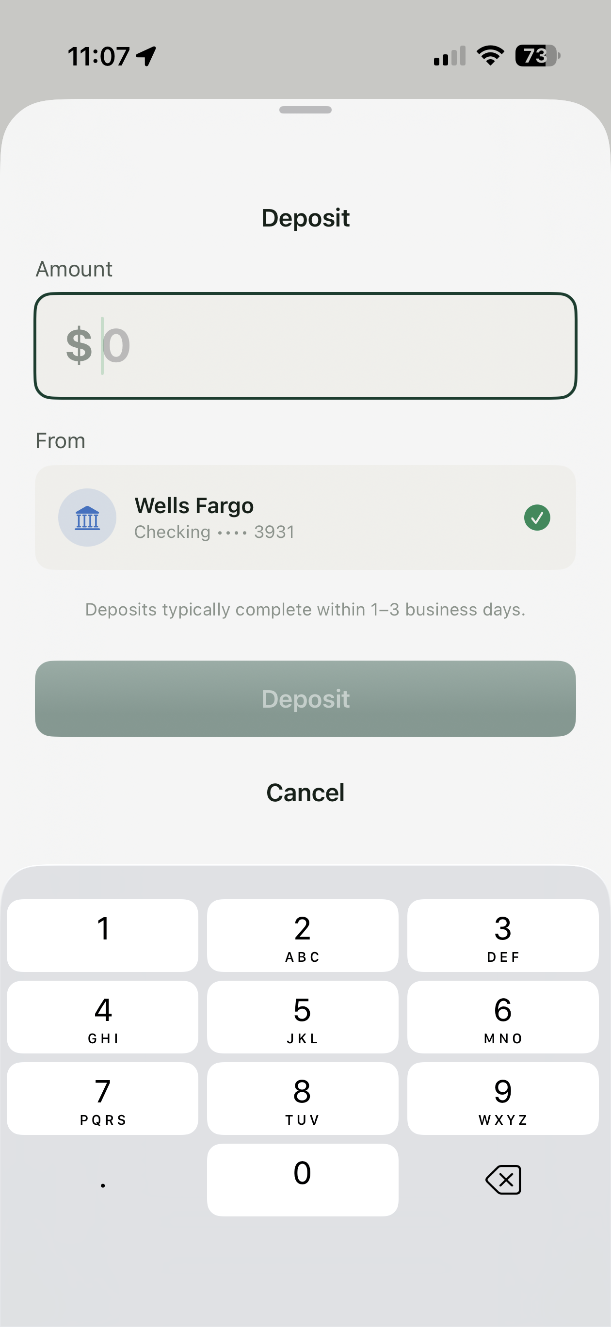 Deposit