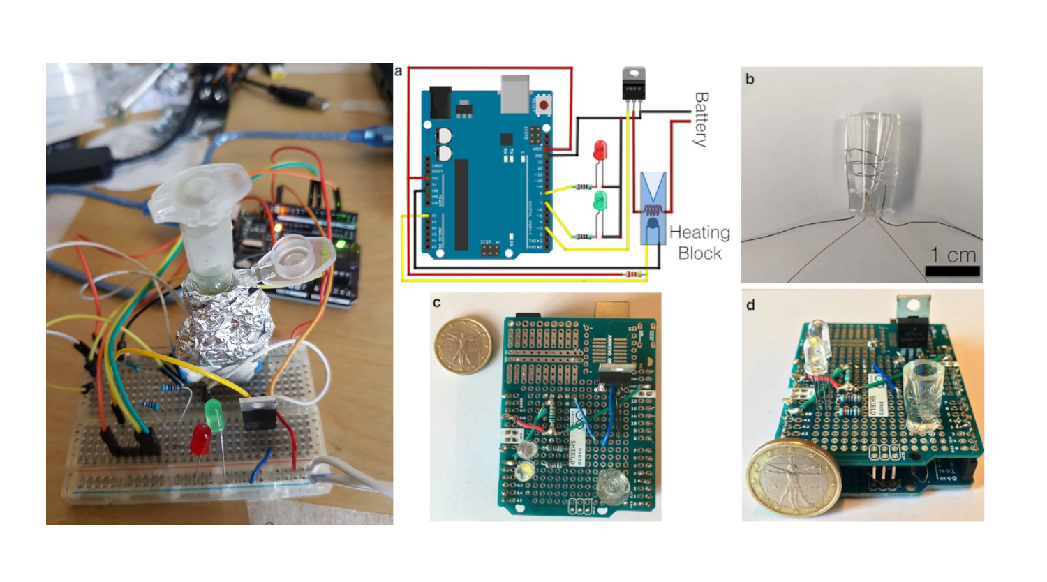 Image of breadboard prototype and paper diagram