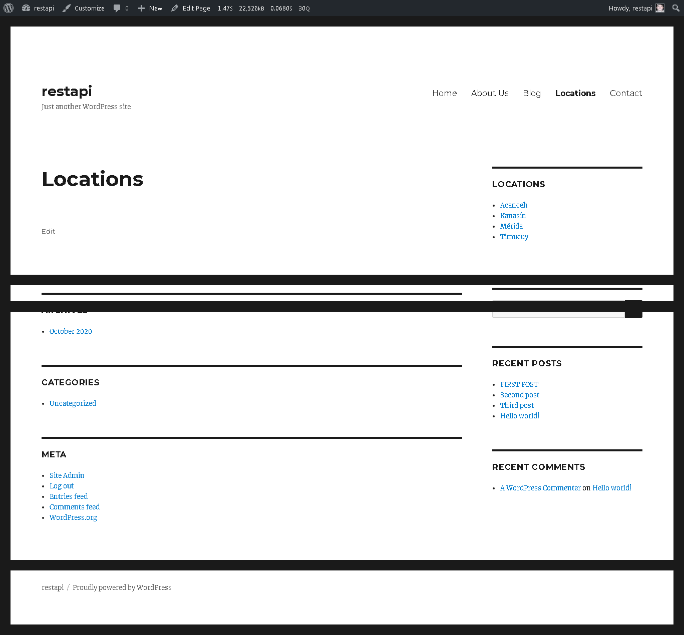 Image of menu sidebar