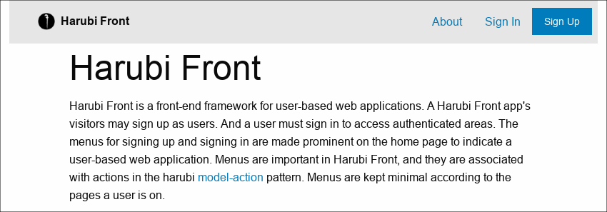 A Harubi Front application