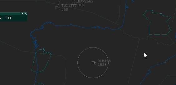 RDF circle around the "talking aircraft"