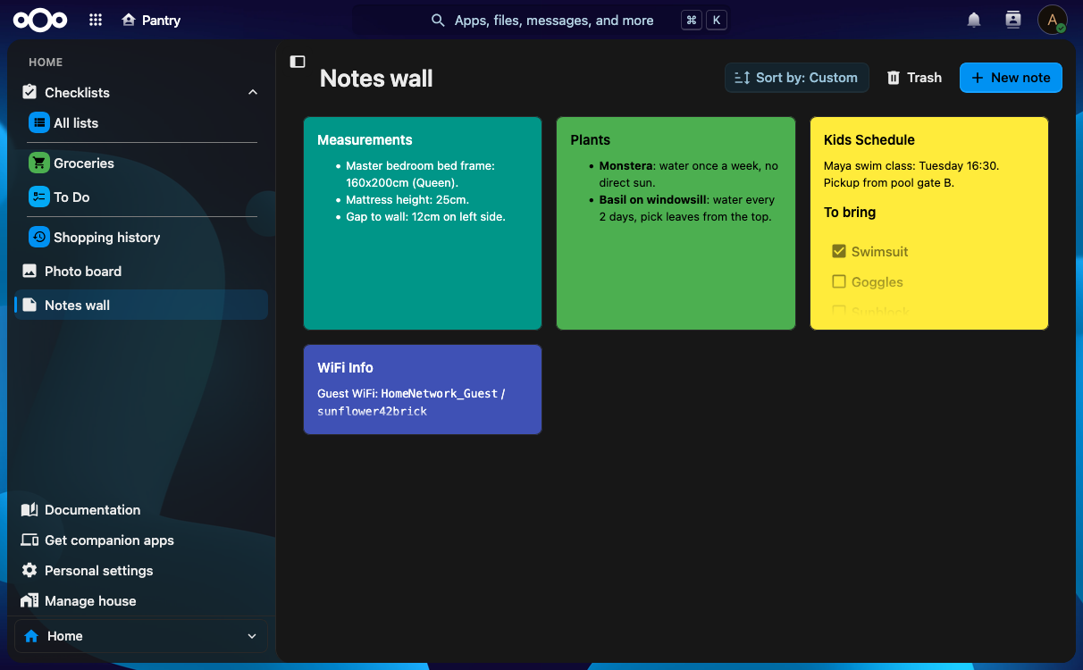 Notes Wall