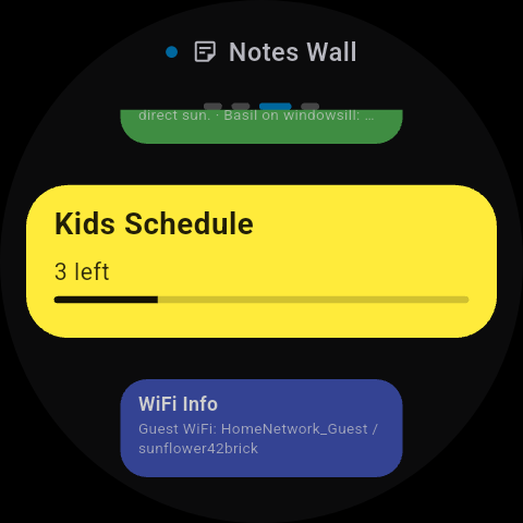 Notes wall