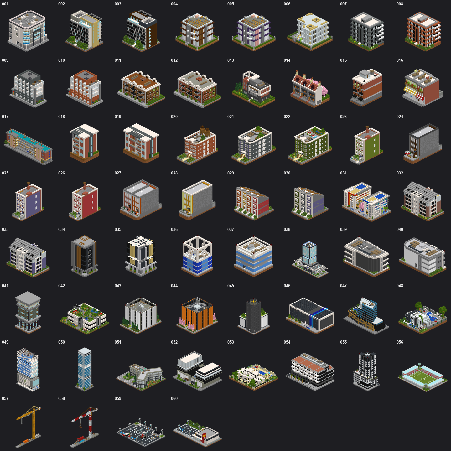 Modern built-in asset sheet
