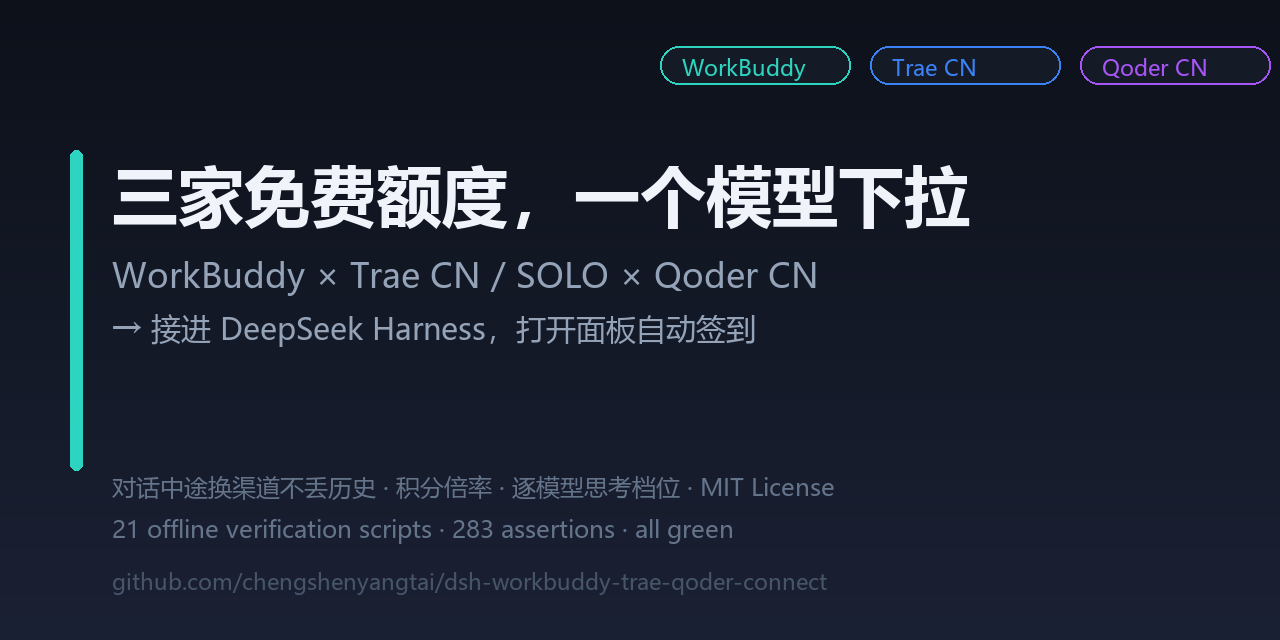 三家免费额度,一个模型下拉
