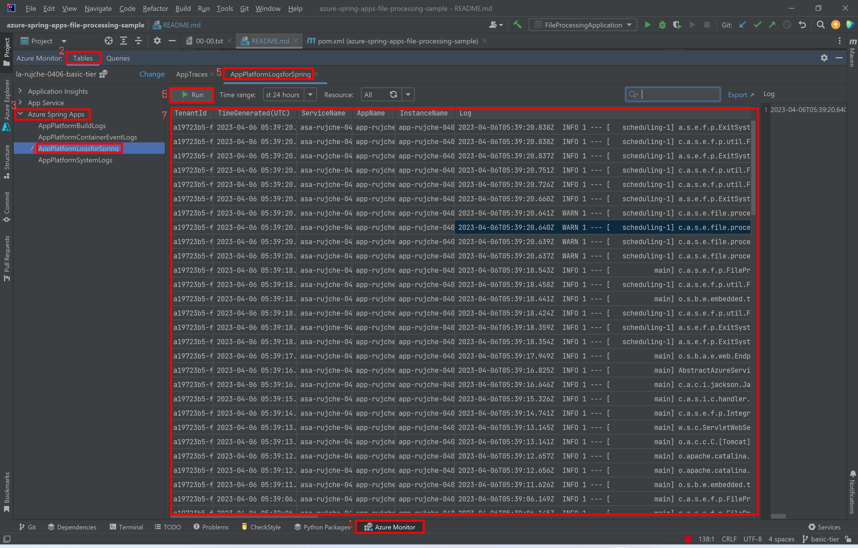 check-logs-by-azure-toolkit-for-intellij