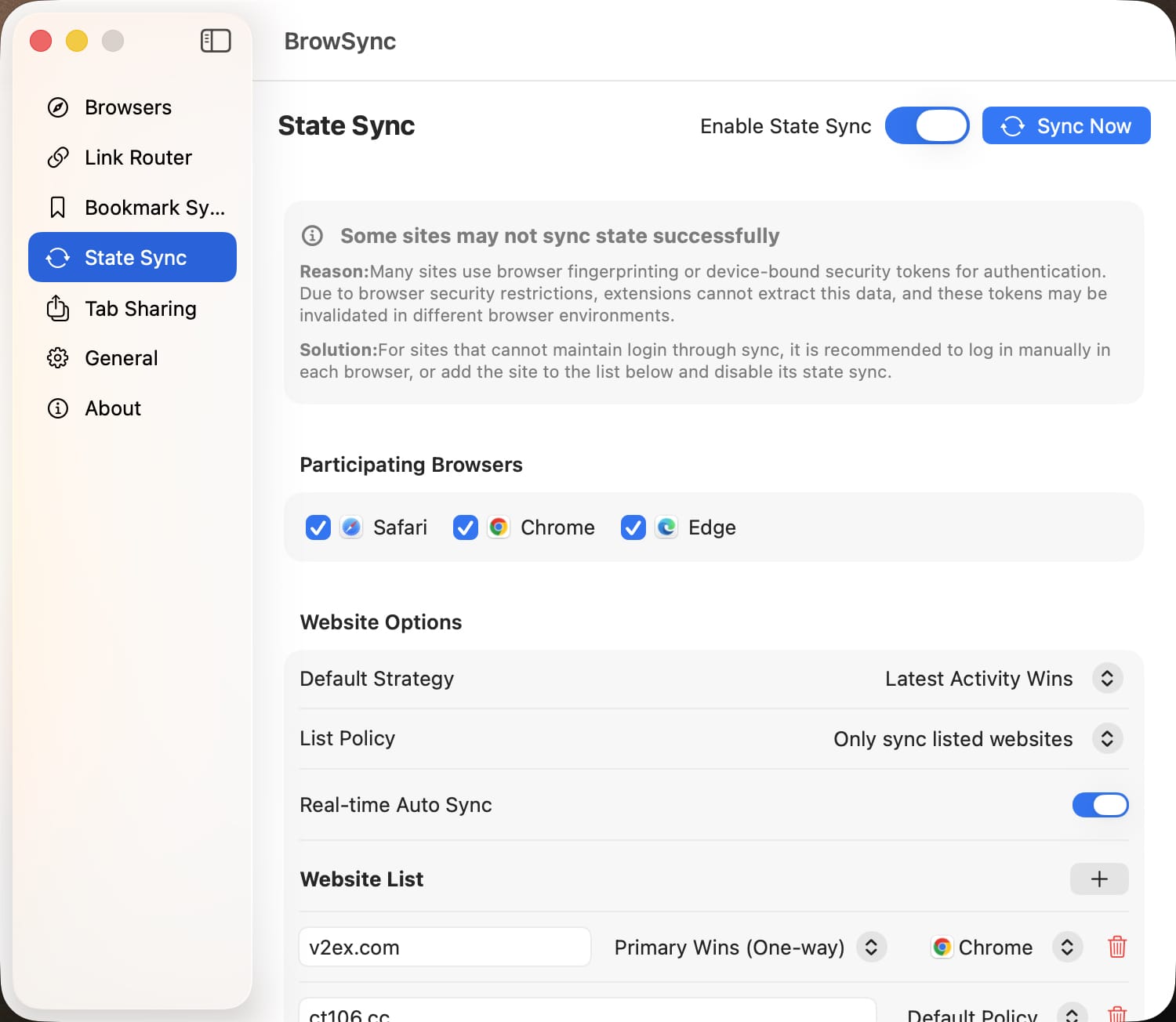 BrowSync screenshot 3