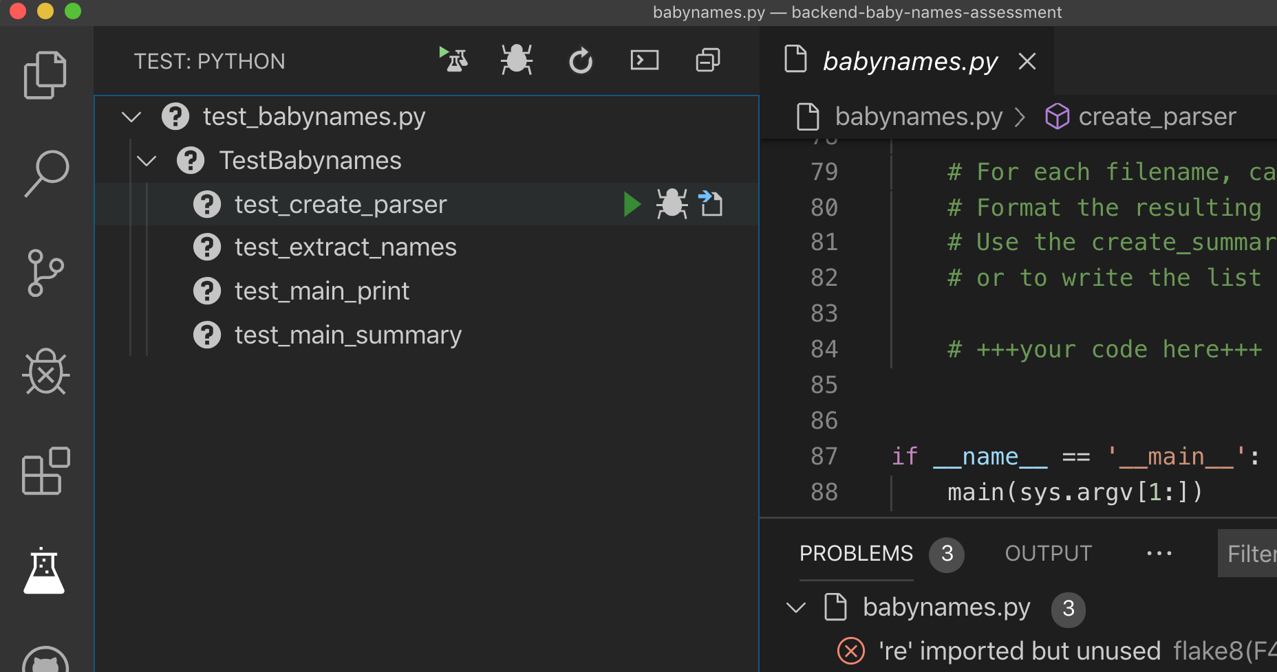 Babynames Test