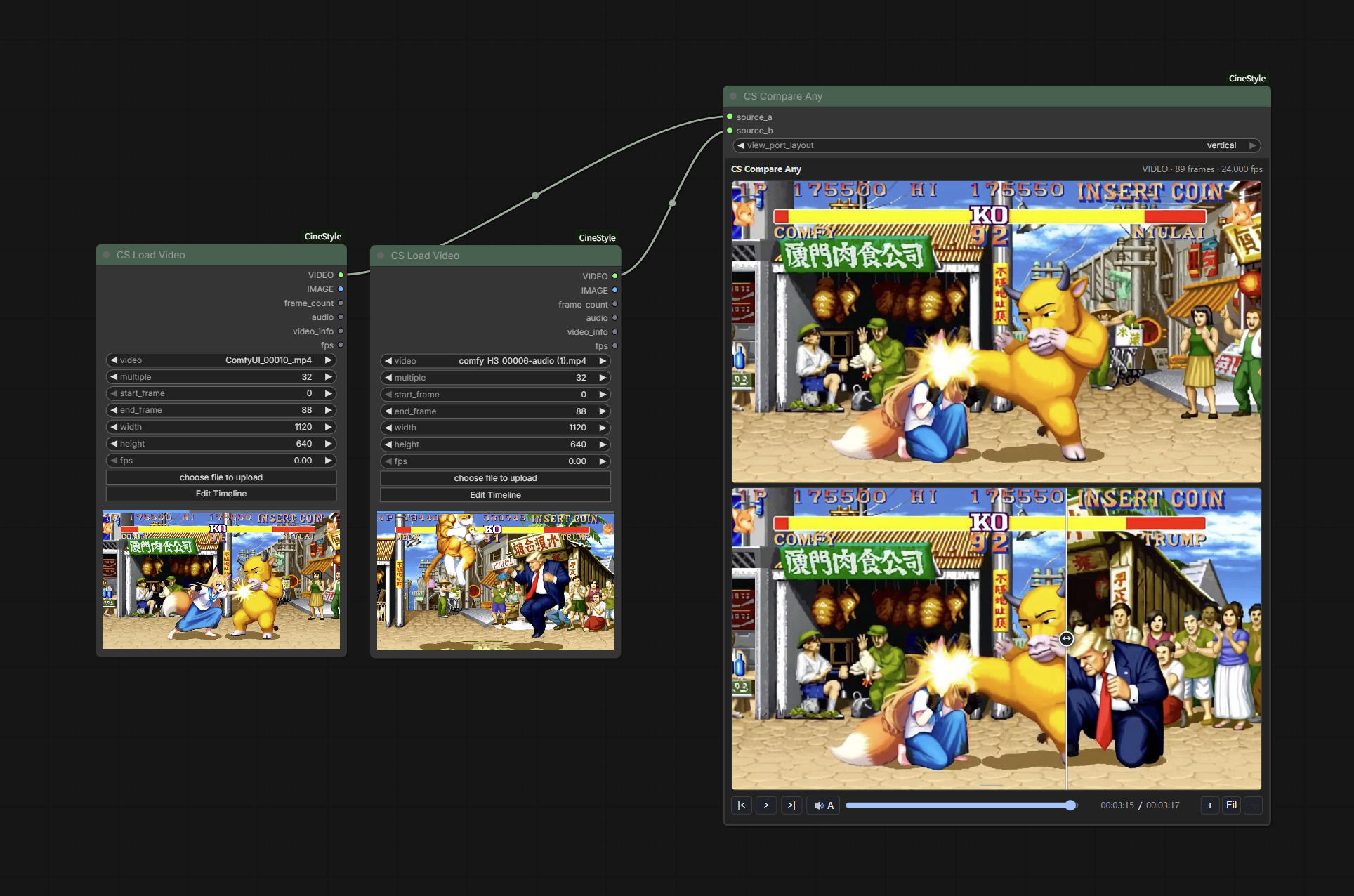 CS Compare Any media 模式