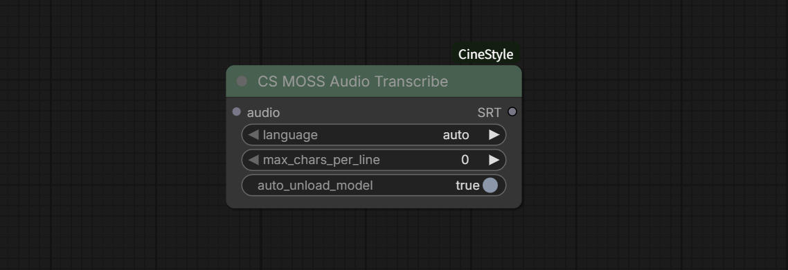 CS MOSS Audio Transcribe 节点
