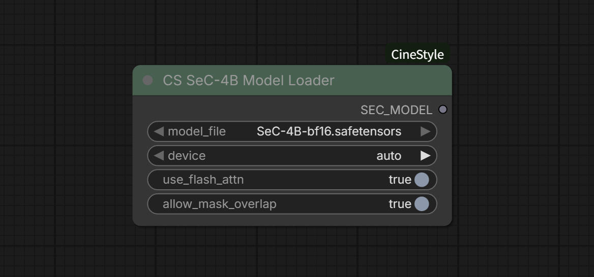 CS SeC-4B Model Loader 节点