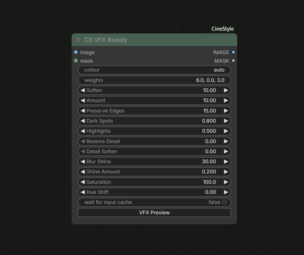 CS VFX Beauty 节点
