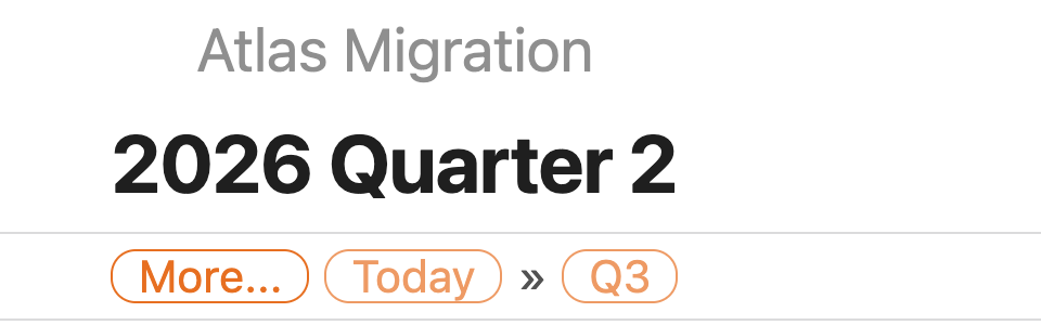 Quarterly note header