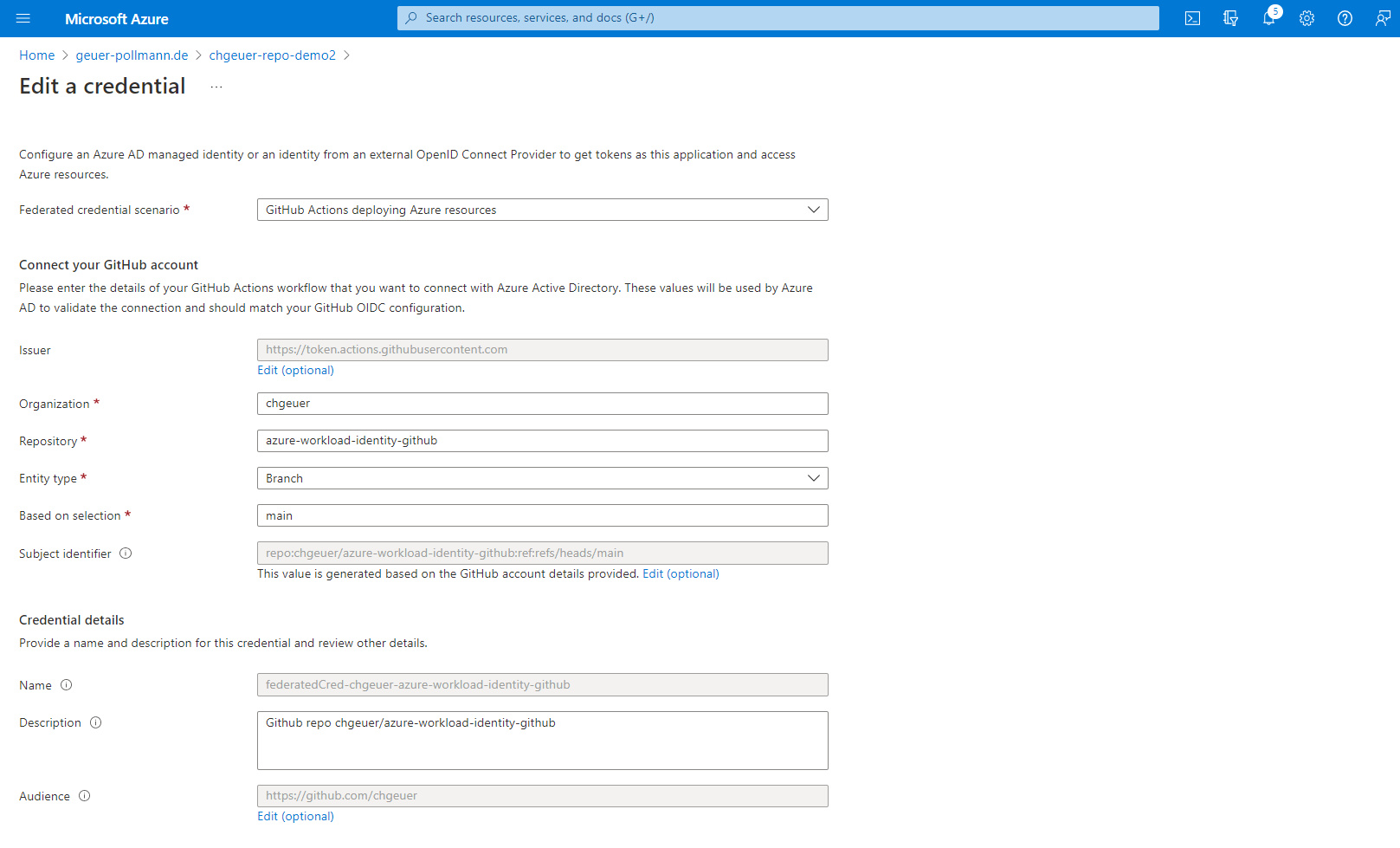 sceenshot-azure-ad-federated-credential-details