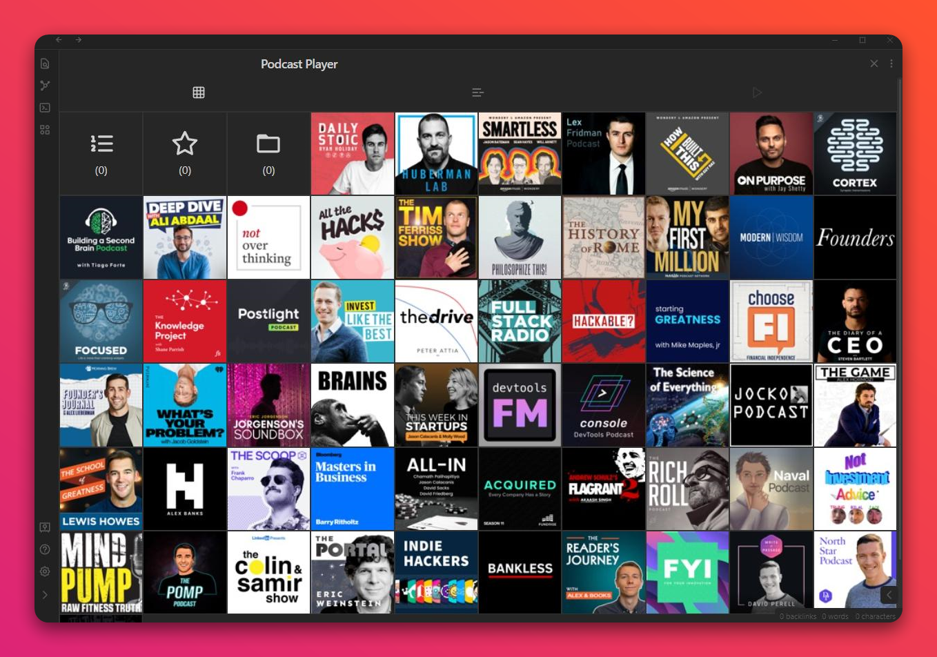 Podcast grid