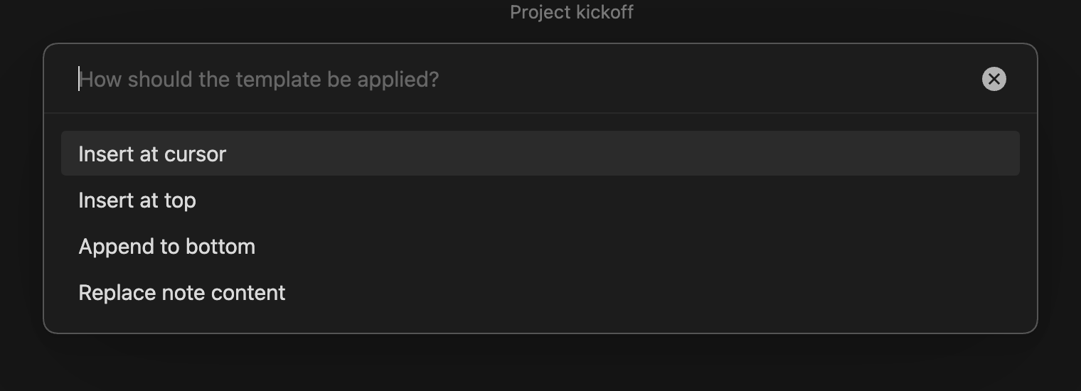 Apply mode picker