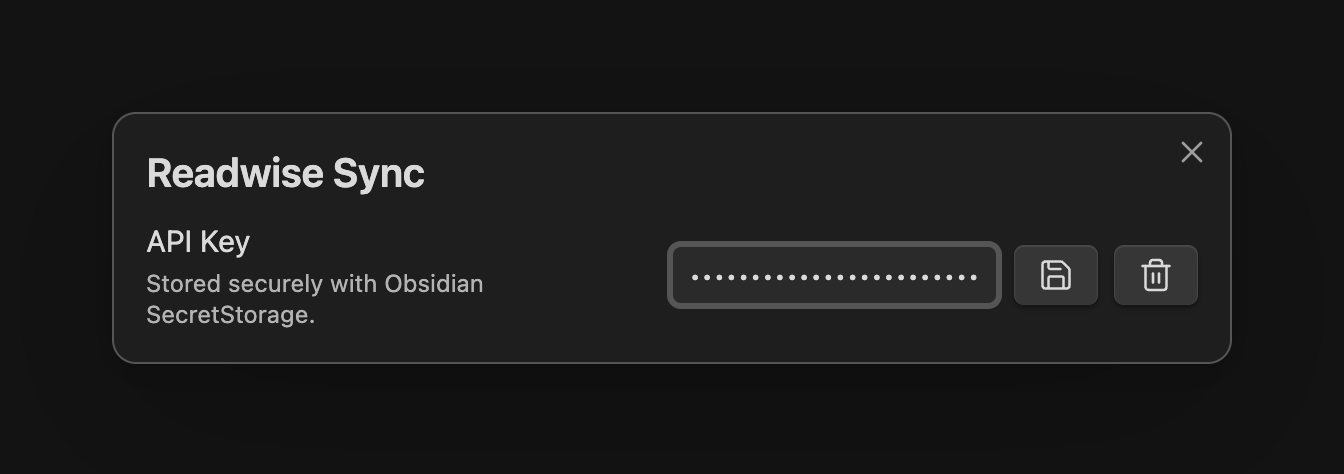 Secret setting input