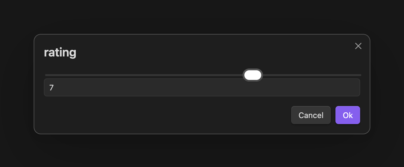Slider prompt
