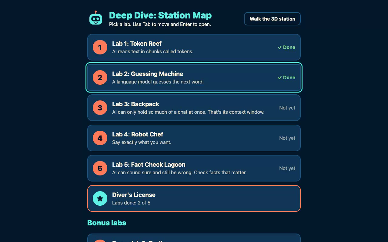 Deep Dive screenshot