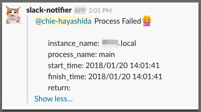 Slack failed