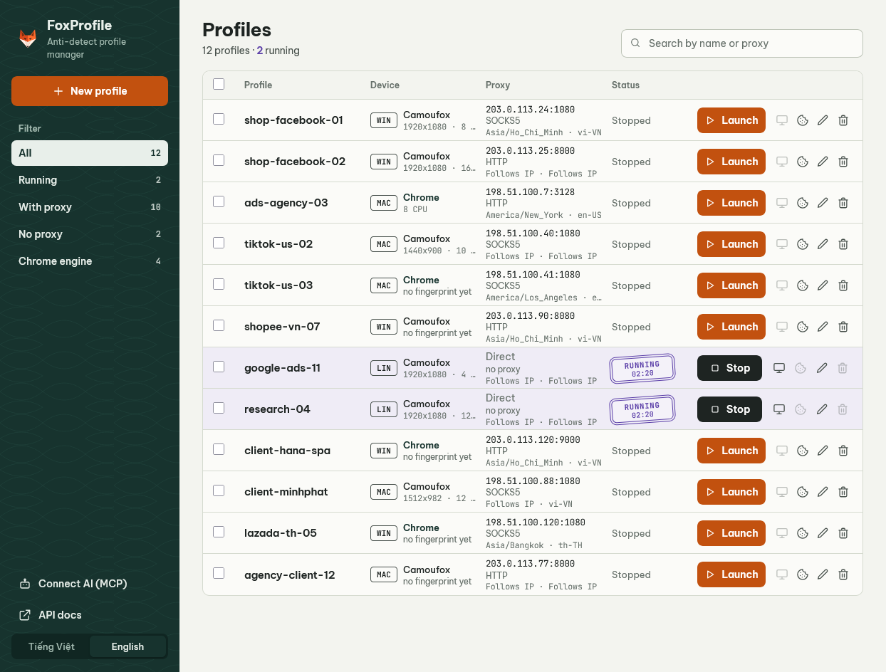 Web panel