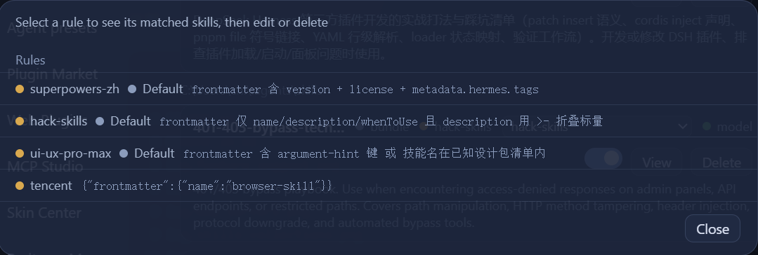 View grouping rules