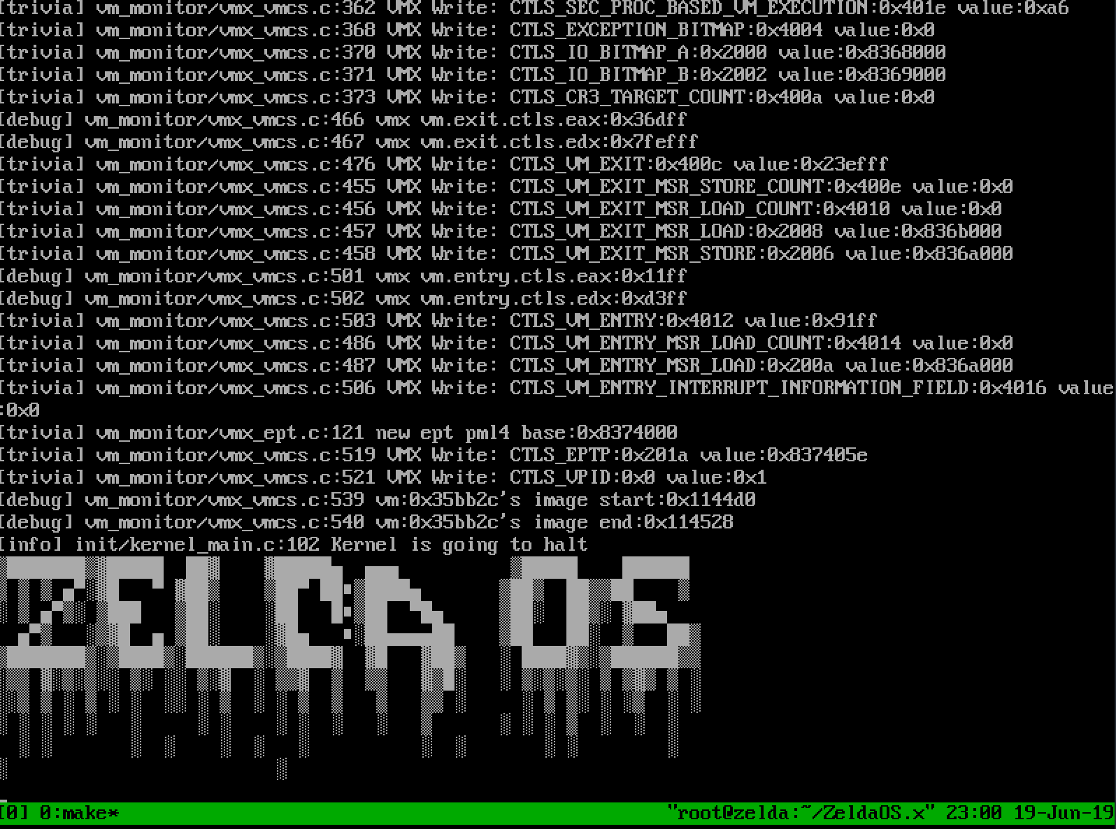 output of serial port