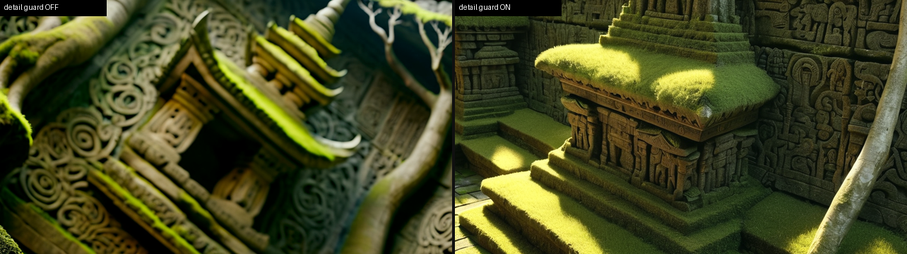 Detail guard off vs on