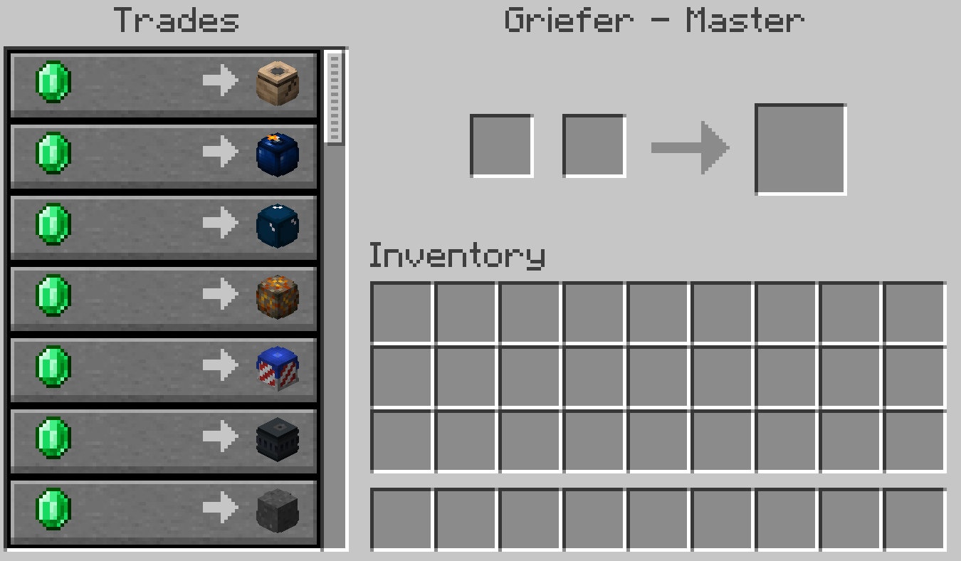 Sample trades for the Griefer