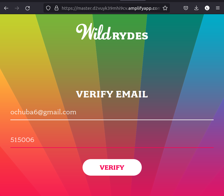 Verification page