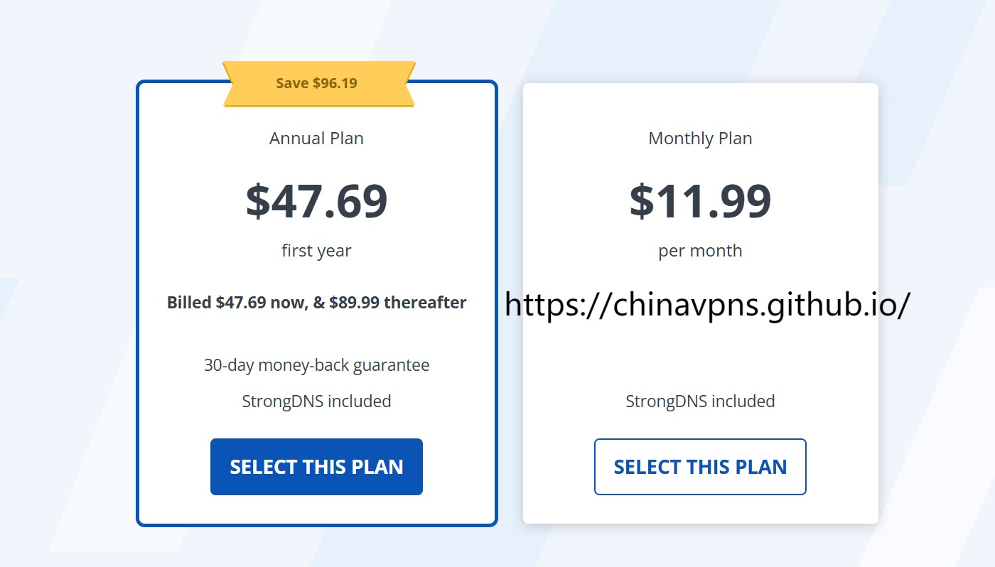 StrongVPN Price：中国VPN推荐，最好用的VPN排行