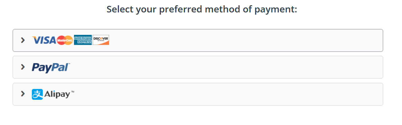 StrongVPN支持支付宝付款吗