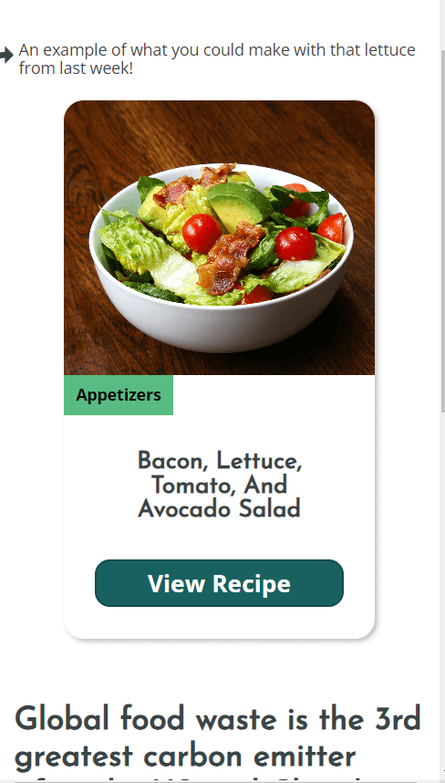 1 recipe example in mobile