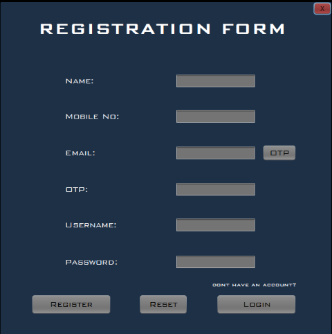 Registration Screen