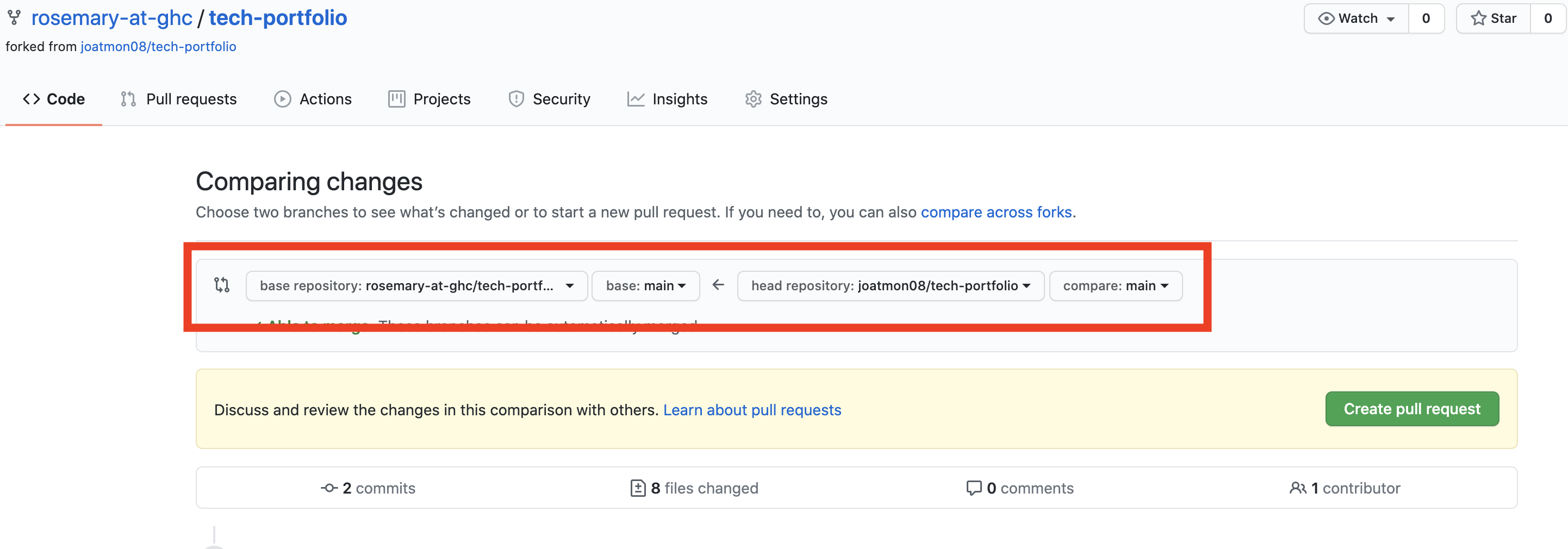 Head and base repositories