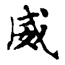 威の位置