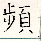 頻の位置