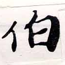伯の位置