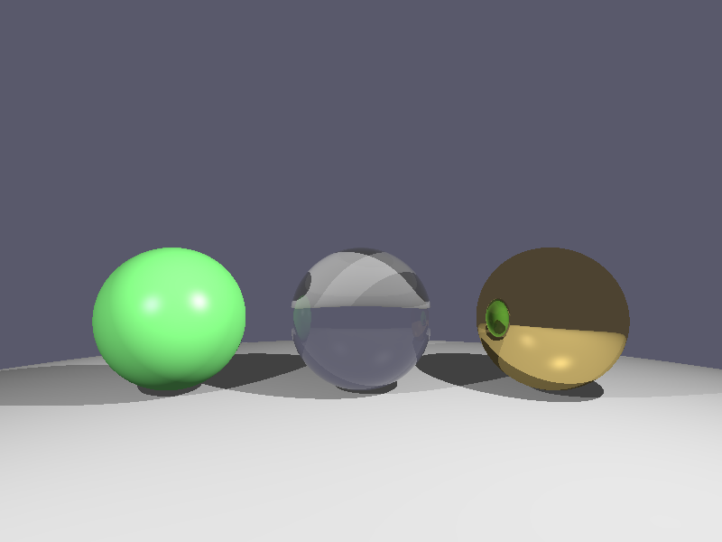 每日编程实践: 递归光线追踪 - 折射效果（玻璃球）