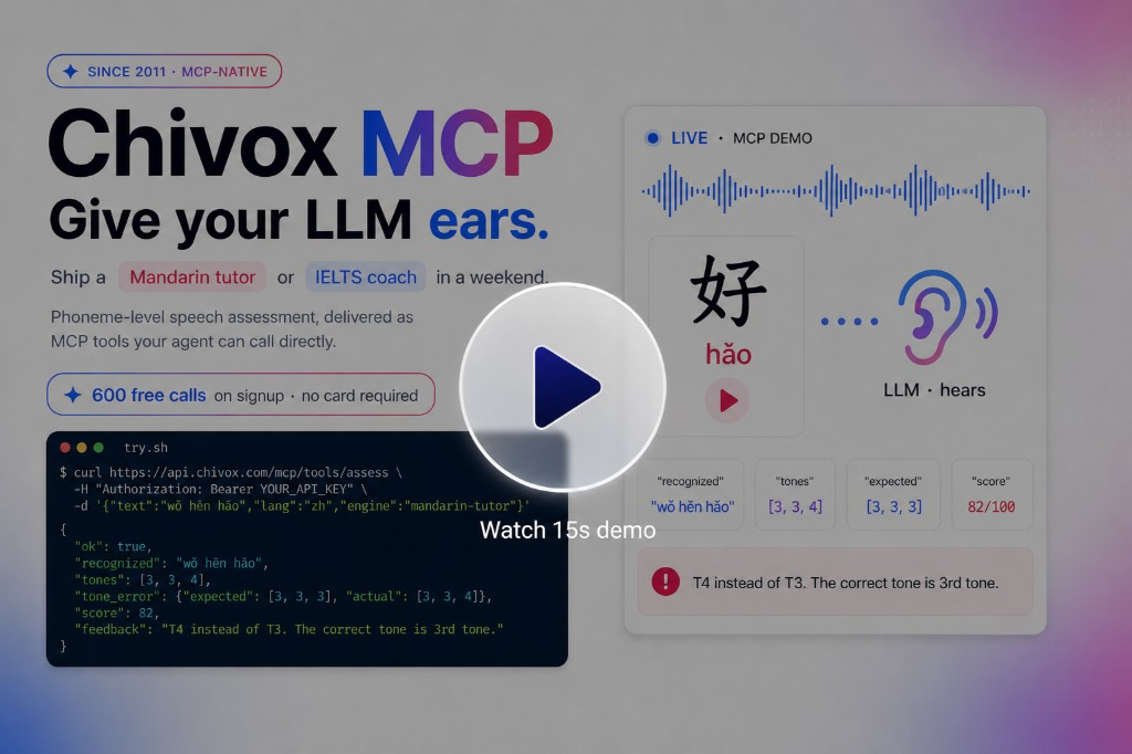 Chivox MCP — Give your LLM ears.