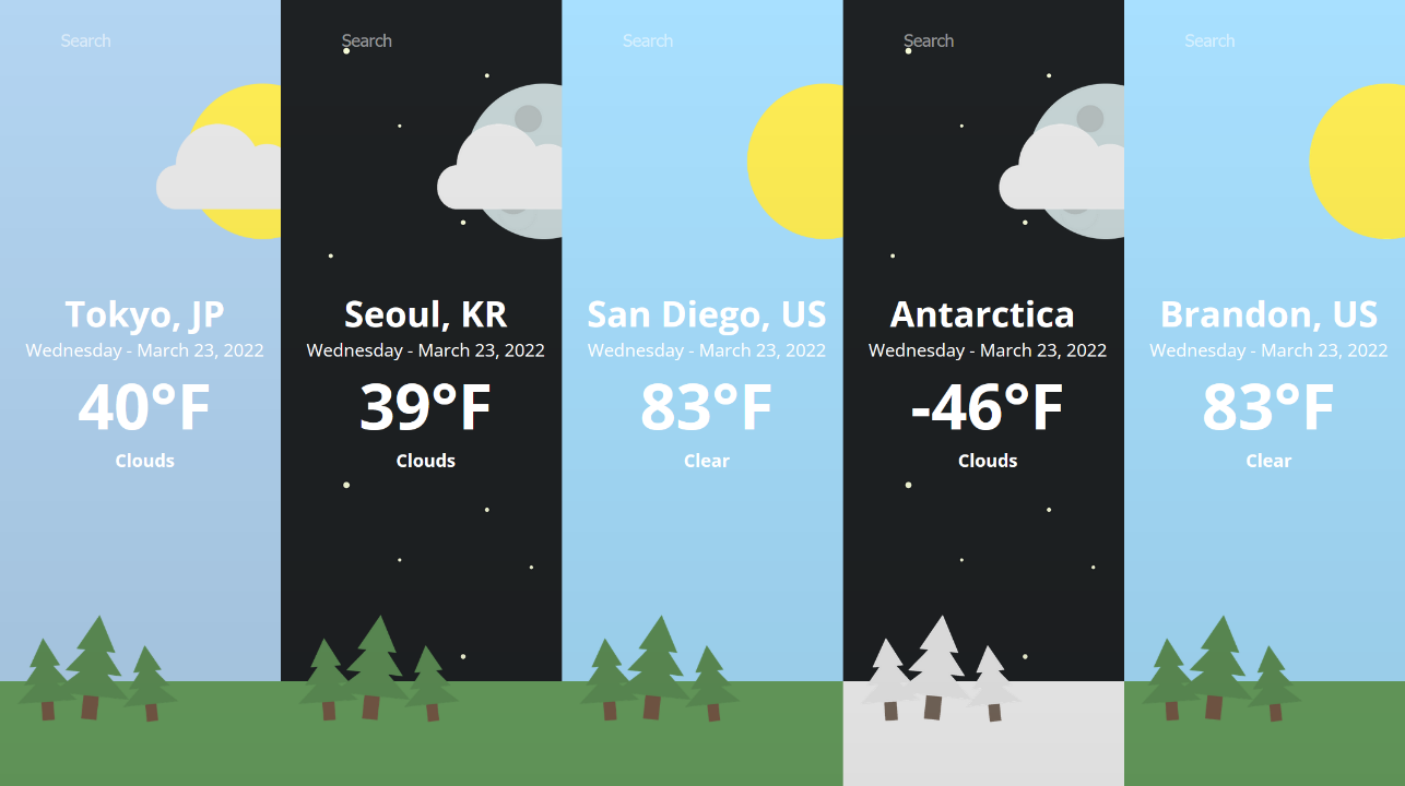 simple weather preview