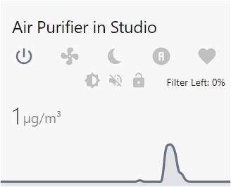 Image showing the Air Purifier Card in it's off-state