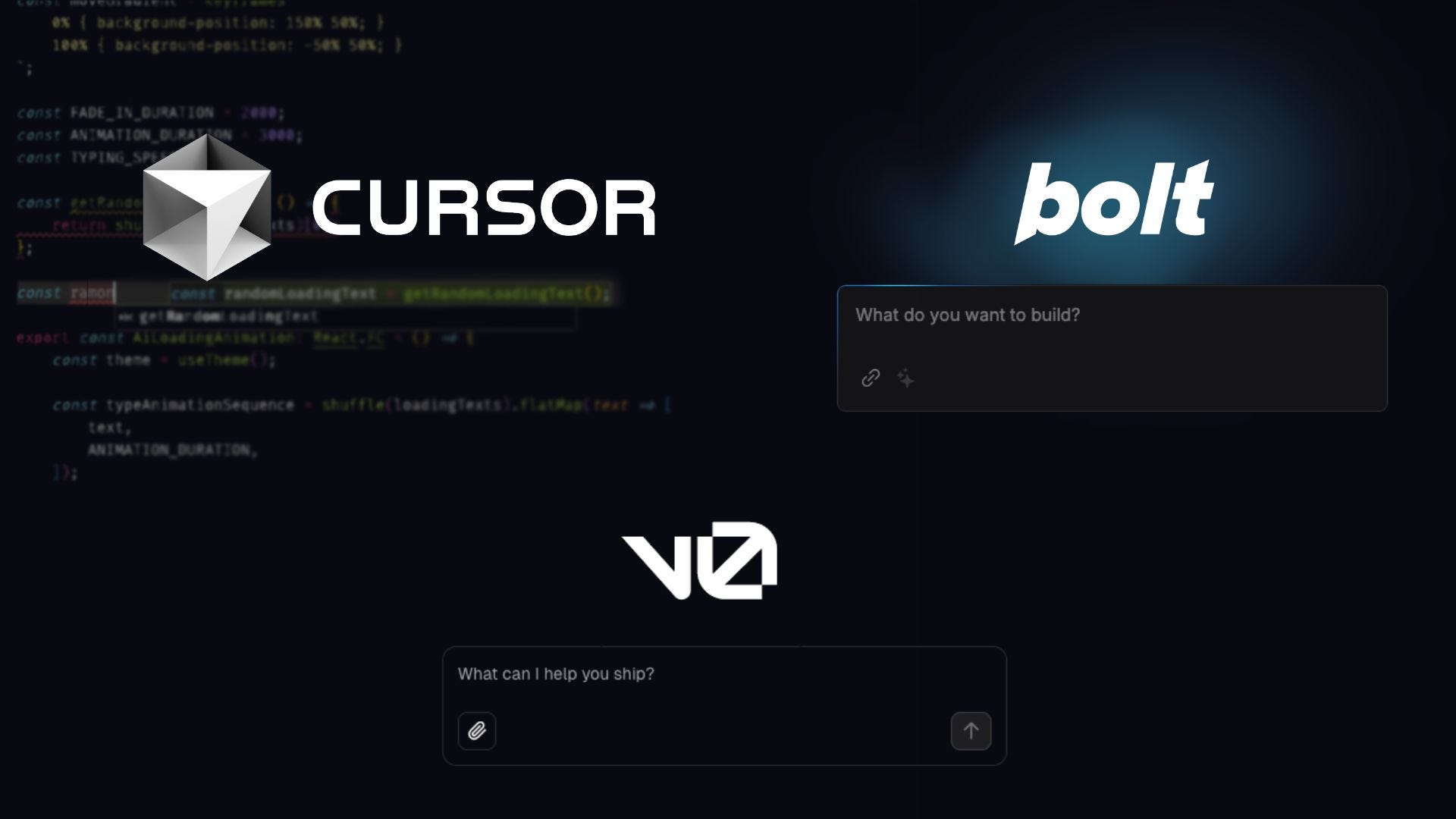 Cursor 、v0 和 Bolt.new：当今 AI 编程工具的全面解析与对比