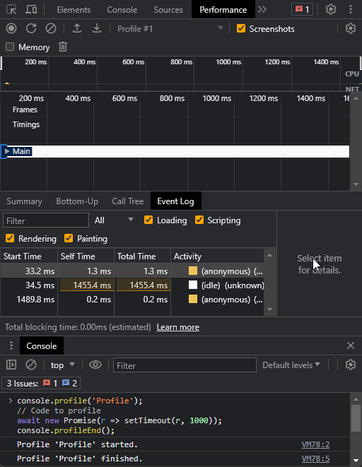 method console profile