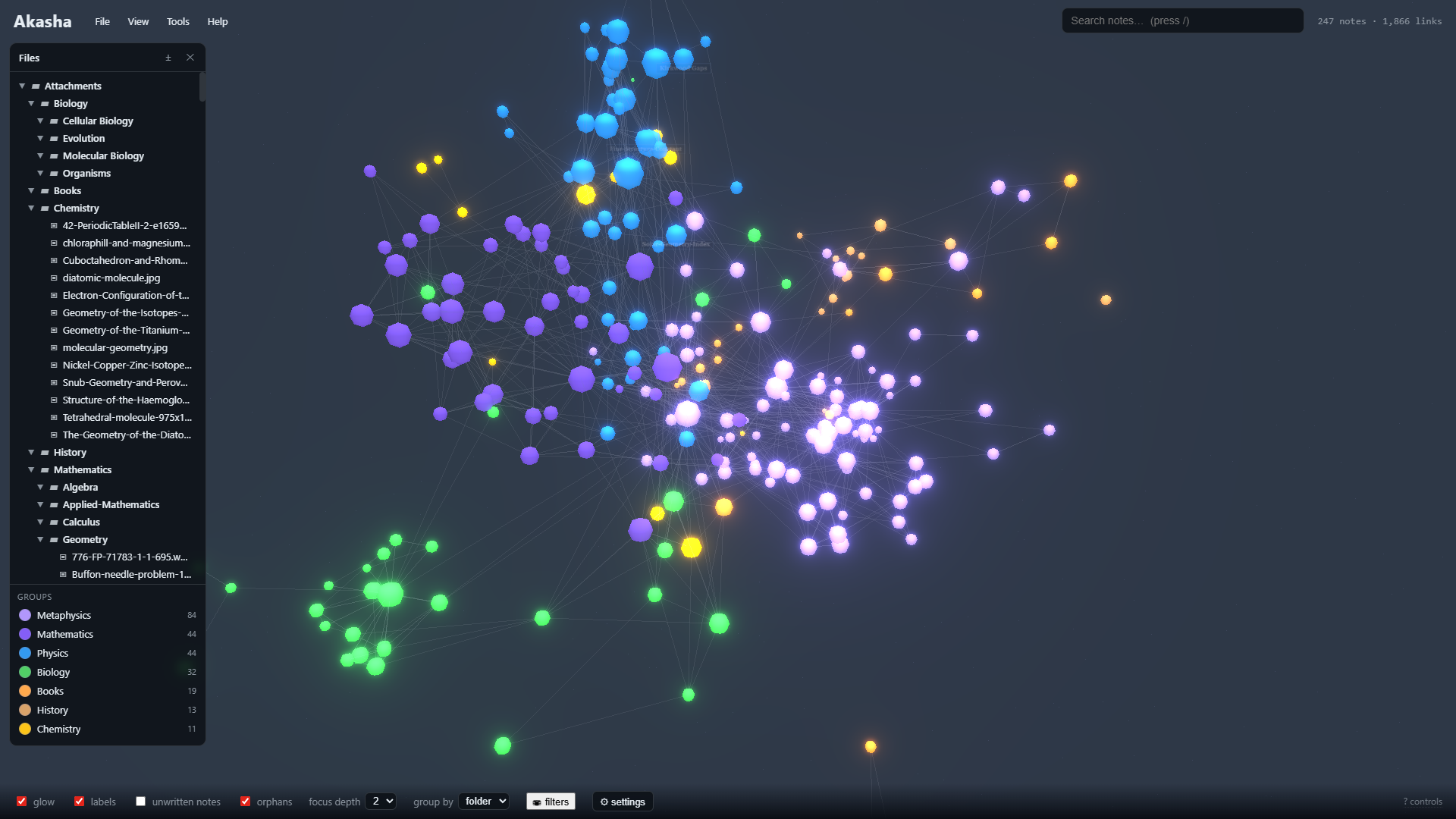 Midnight theme, classic spheres