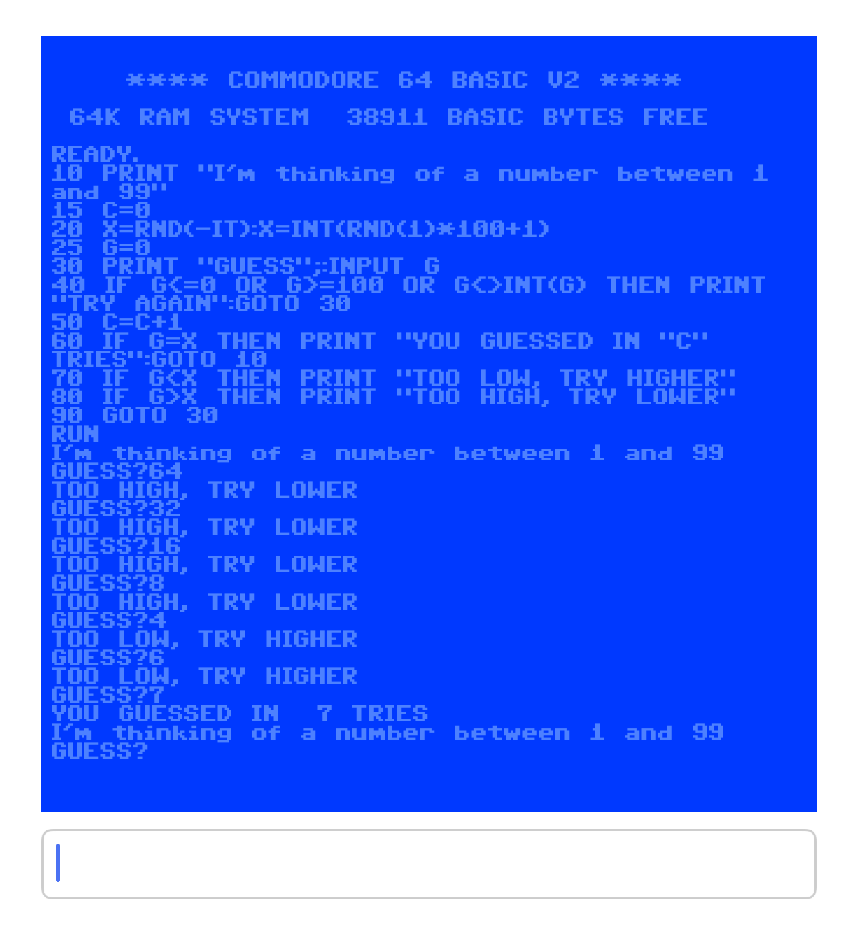 C64 BASIC iOS Screenshot
