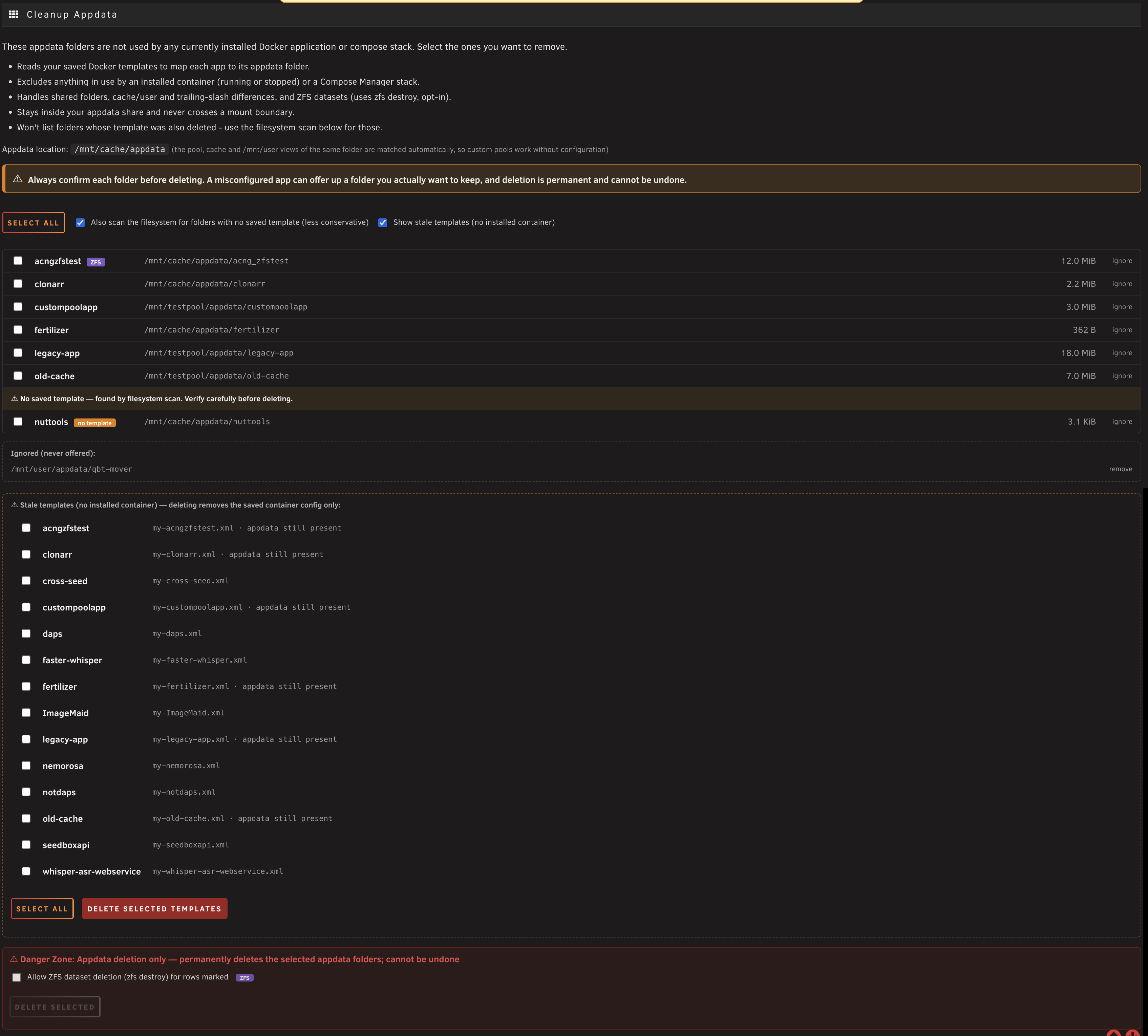 Appdata Cleanup NG